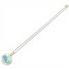 Image 3 : Tagliamonte 14K Gold Plated .925 Silver Venetian Green Intaglio Glass Pendant on Sterling Chain (Tot