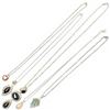 Image 3 : 5 Sterling Silver Necklaces with Natural Stones & Crystals  - Total weight: 43.8 grams