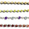 Image 3 : 4 Sterling Silver Line Bracelets with Gemstones & Crystals  - Total weight: 48.2 grams