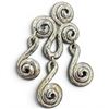 Image 2 : Vintage Alfred Sung Modernist Silver-Tone Brooch & Earrings Set (Brooch is 54 x 57 mm)