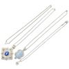 Image 3 : Group of 4 Sterling Silver Necklaces (Lapis, Chalcedony & Crystal) - Total weight: 51.3 grams (Large
