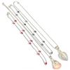 Image 5 : Group of 4 Sterling Silver Necklaces & 1 Size 8 Ring (Variety of Semi-Precious Gems and Crystals) To