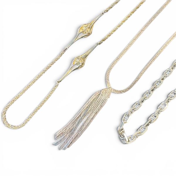 3 Sterling Silver Necklaces - Longest is 32" (Total weight: 51.5 grams)