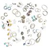 Image 1 : Box of Sterling Silver Earrings (Singles and Pairs) Total weight including stones and enamel = 132 g