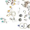 Image 3 : Box of Sterling Silver Earrings (Singles and Pairs) Total weight including stones and enamel = 132 g