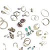 Image 5 : Box of Sterling Silver Earrings (Singles and Pairs) Total weight including stones and enamel = 132 g
