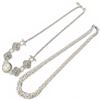 Image 3 : Sterling Silver Byzantine Necklace and Red Sea Necklace from Israel  - Total weight: 54.5 grams