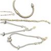 Image 4 : 5 Sterling Silver Bracelets (One gold plated and 2 by Samuel B)  - Total weight:58.6 grams
