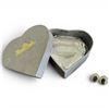 Image 1 : Rosenthal 3.5" Crystal Heart and Vintage Sterling Silver & Black Spinel Earrings (One omega back nee
