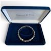 Image 2 : 3 Camrose & Kross JBK Gold & Silver-Tone Hinged Crystal & Faux Pearl Bangle Bracelets - Original Box