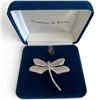 Image 3 : 2 Camrose & Kross JBK Crystal Brooches - Large Dragonfly and Lily - Original Boxes with COAs (Lily b