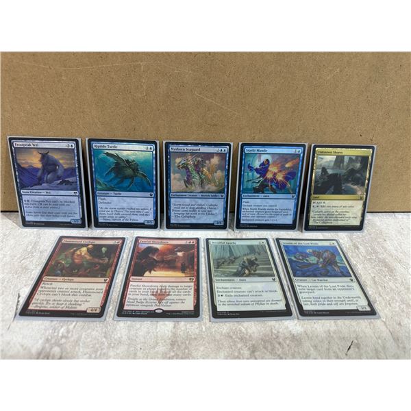 Lot of 9 Vintage Holographic Vintage Magic The Gathering Cards