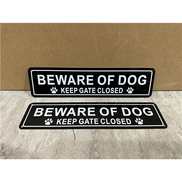 Beware of Dog Metal Sign