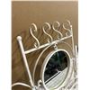 Image 3 : Vintage Style White Wrought Iron Shelf & Mirror