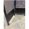 Image 4 : Allen & Roth 59 x 72 in Black and Grey Steel Folding Privacy Screen