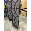 Image 9 : Allen & Roth 59 x 72 in Black and Grey Steel Folding Privacy Screen