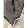 Image 6 : Allen & Roth 59 x 72 in Black and Grey Steel Folding Privacy Screen