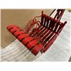 Image 12 : Red Metal Tricycle Garden Décor - Plant Holder