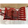 Image 5 : Red Metal Tricycle Garden Décor - Plant Holder