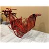 Image 7 : Red Metal Tricycle Garden Décor - Plant Holder