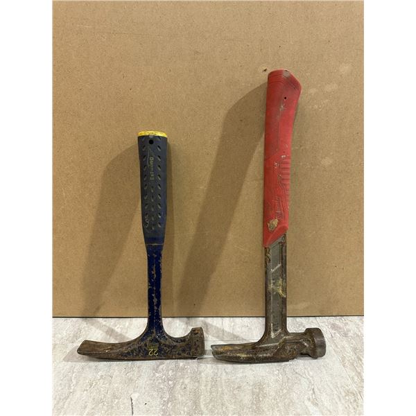 Lot of 2 Claw Hammers - Milwaukee & Estwing