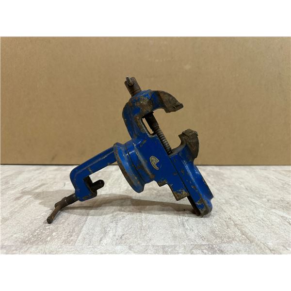 Vintage Blue Cast Iron Tabletop/Clamp Bench Vise