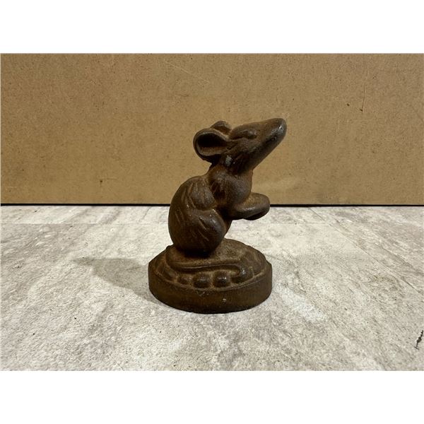 Decorative Cast Iron Mouse Door Stopper