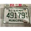 Image 3 : Lot of 3 License Plates Motorcycle/ BC - Exempt 71