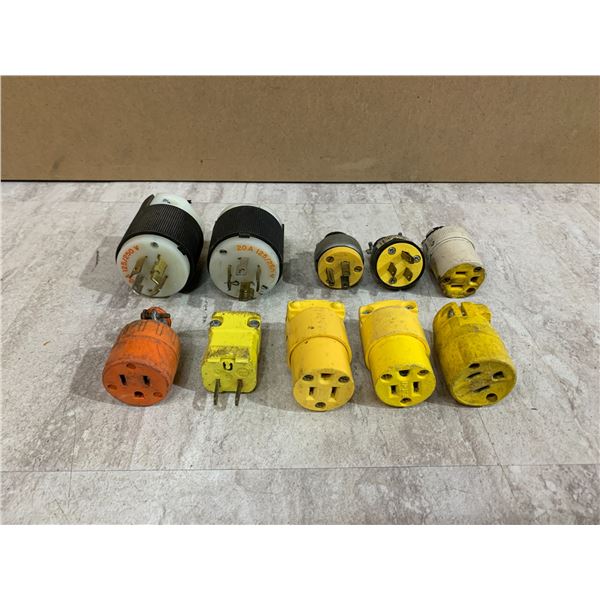 Lot of 10 Extension Cord Plug Ends