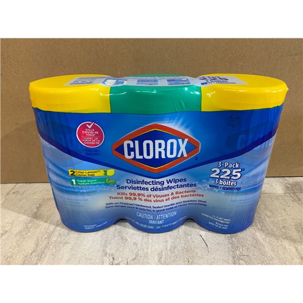 3 Pack Clorox Disinfecting Wipes 225 Wipes 2 Crisp Lemon Scent 1 Fresh Scent