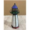Image 3 : Stained Glass lighthouse Lamp Needs Rewiring