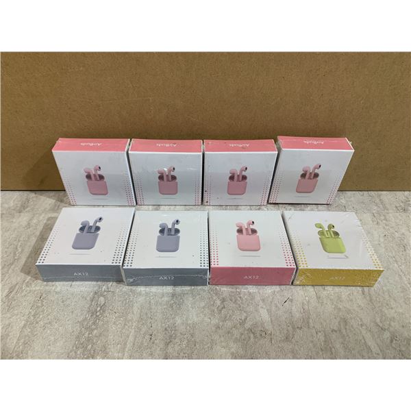 Lot of 8 Accent AX12 Bluetooth Ear Buds