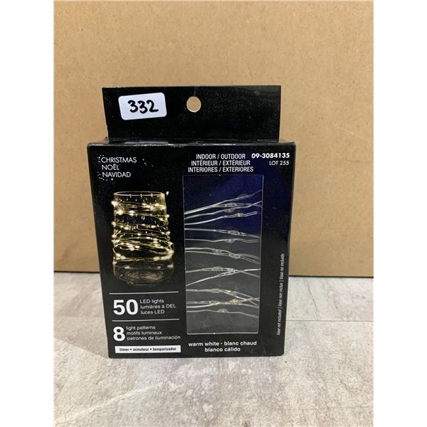 50 LED Fairy Lights - 8 Patterns - Indoor / Outdoor