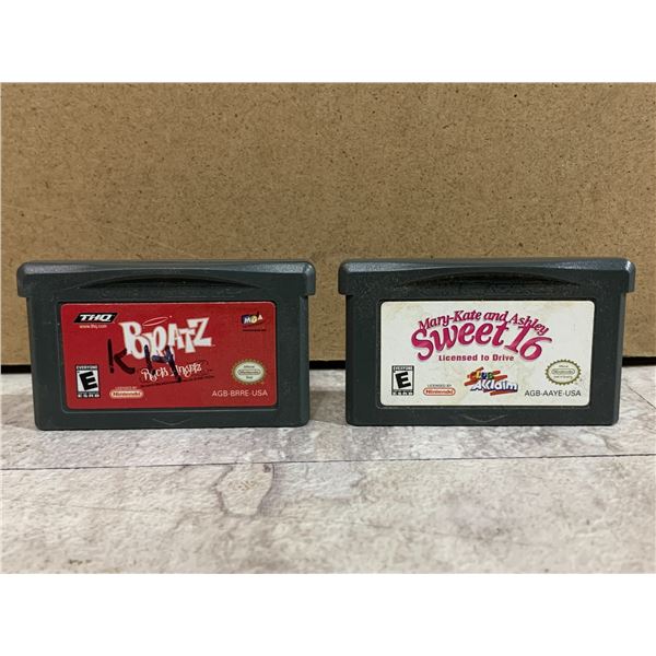 Lot of 2 Nintendo Gameboy Advance Game Cartridges - Bratz & Sweet 16