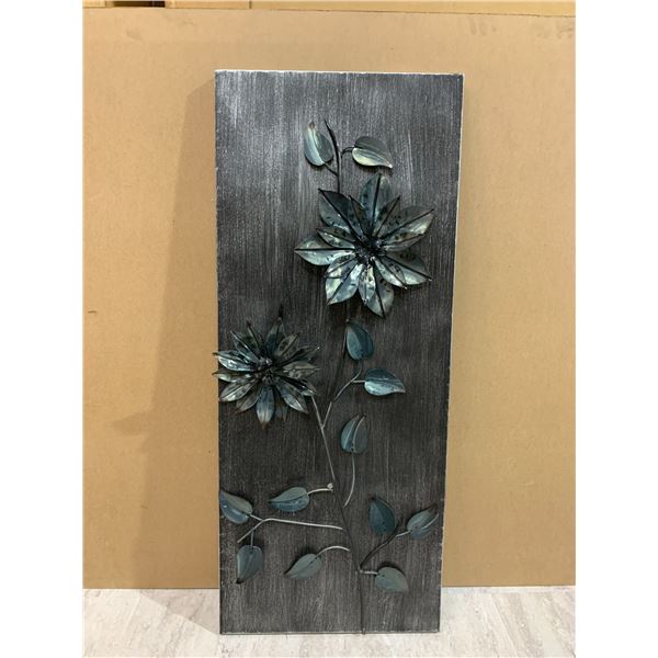 Metal Floral Décor Wall Hanger - 45 x 19