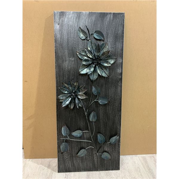 Metal Floral Décor Wall Hanger - 45 x 19