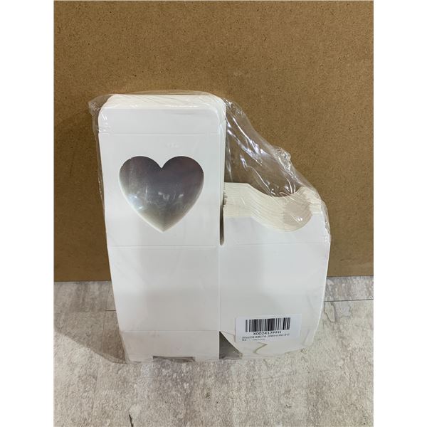50 PCS - ONE MORE 3 in Mini Single Favor White Cupcake Boxes With Heart Shaped Windows