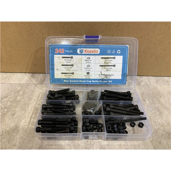 242 pcs Hex Socket Head Cap Bolts Screw Kit
