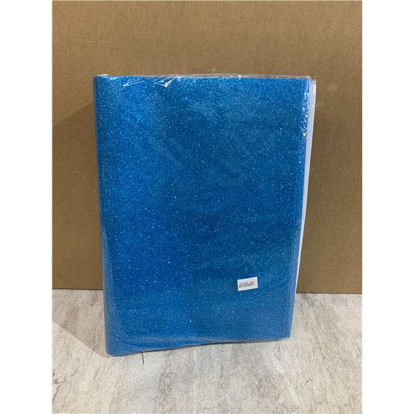 6 Pcs - 2mm 1/10 in Thich Adhesive Glitter Foam Sheet - 16 x 24 inch - Blue