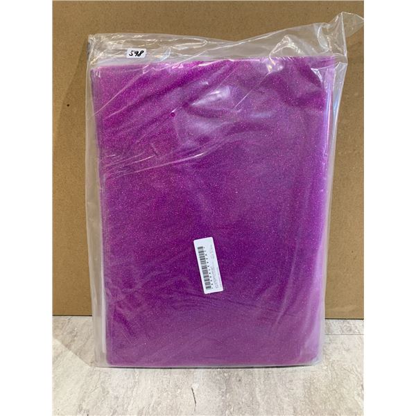 6 Pcs - 2mm 1/10 in Thich Adhesive Glitter Foam Sheet - 16 x 24 inch - Dark Pink