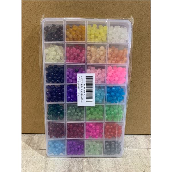 Shynek 1400 pcs 6mm Round Glass Beads for Jewelry Making - 28 Colors