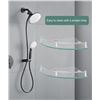 Image 1 : Set of 2 Rounded Corner Glass Shelves w/ Hardware