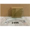 Image 2 : Set of 2 Rounded Corner Glass Shelves w/ Hardware