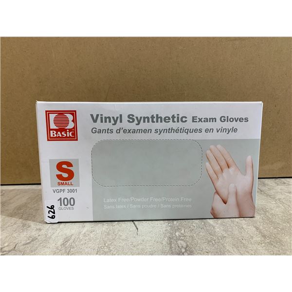Basic - Small - 100 Pack Vinyl Synthetic Exam Gloves