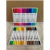 Image 1 : Ztone Dual Brush Marker Set - 36 Colors - Adult Coloring Water Based Pens