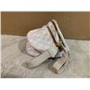 Image 2 : Checkred Crossbody Bag / Beige & White