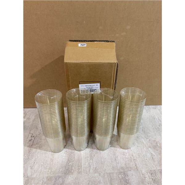 Goodluck 10oz 100 PCS Gold Glitter Plastic Cups