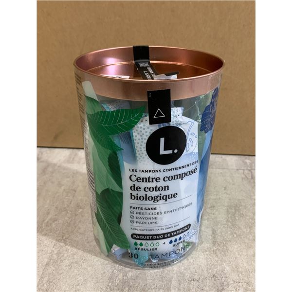 Organic Cotton Core Tampons - 30 Pack