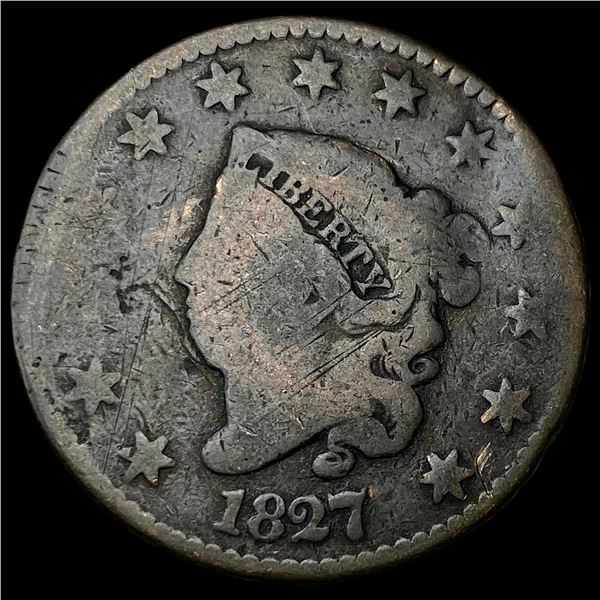 1827 Coronet Head Large Cent NICELY  CIRCULATED