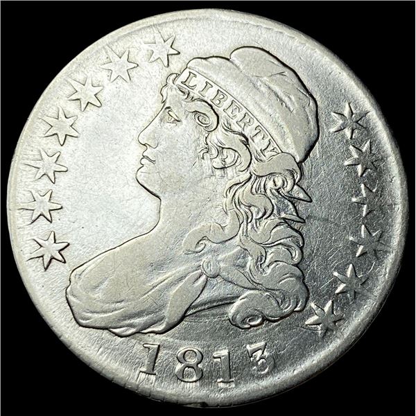 1813 Capped Bust Half Dollar NEARLY  UNCIRCULATED